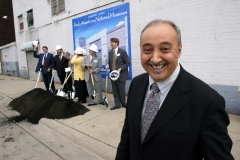 ACCESS director Ismael Ahmed beams at the groundbreaking ceremony for the Arab American National Museum in 2003.