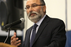 ACCESS Executive Director Hassan Jaber speaks at the dedication of the organization’s new headquarters on Saulino Court. 2010.