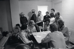 In 1977 Northville Downs held full racing. We followed the days of jockey Ramon Perez on the course, in practice and behind the scenes. 
A card game breaks out in the jockey's waiting room.